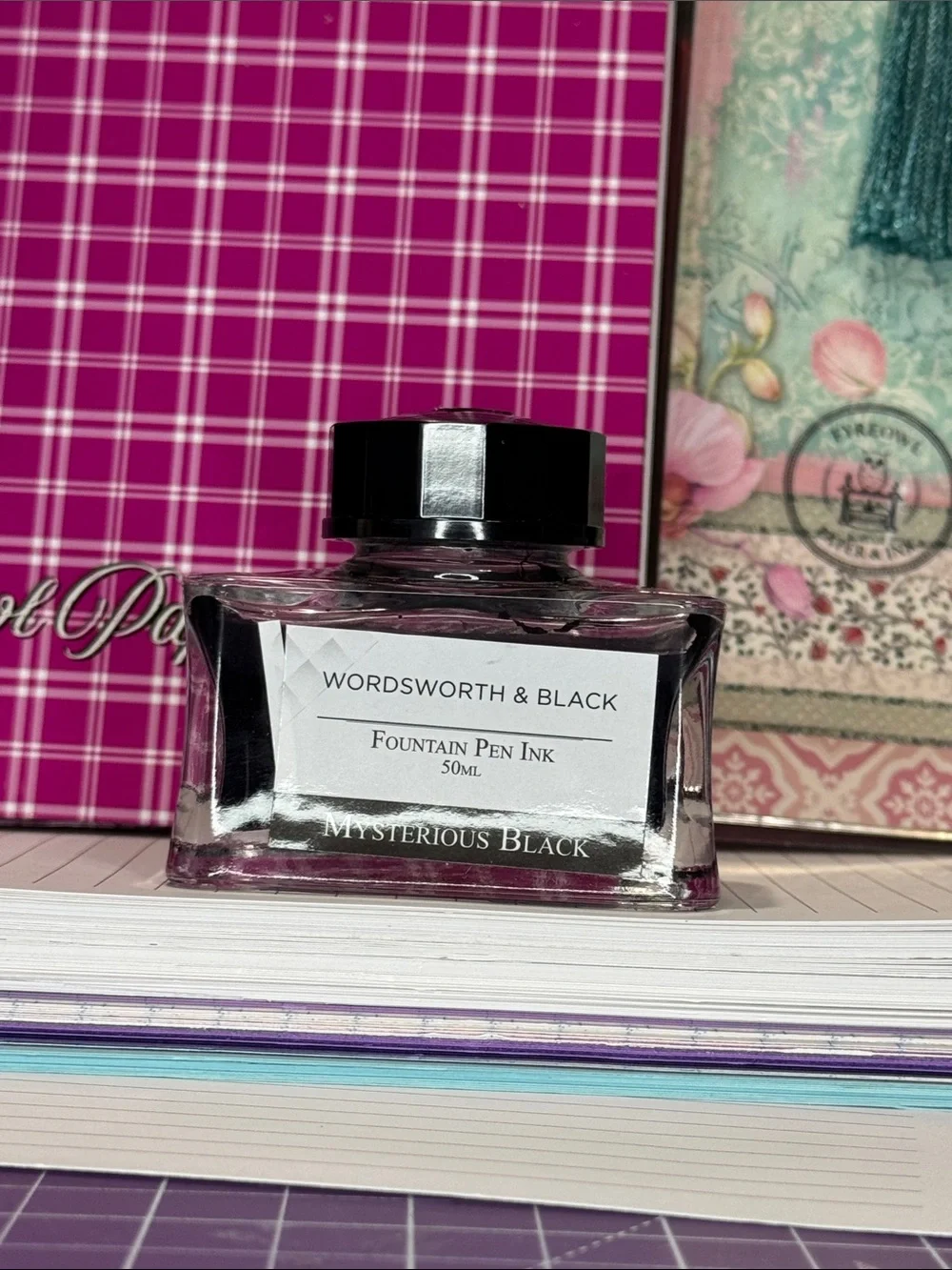 Wordsworth & Black Fountain Pen Ink-Mysterious Black - 50ml Bottle
